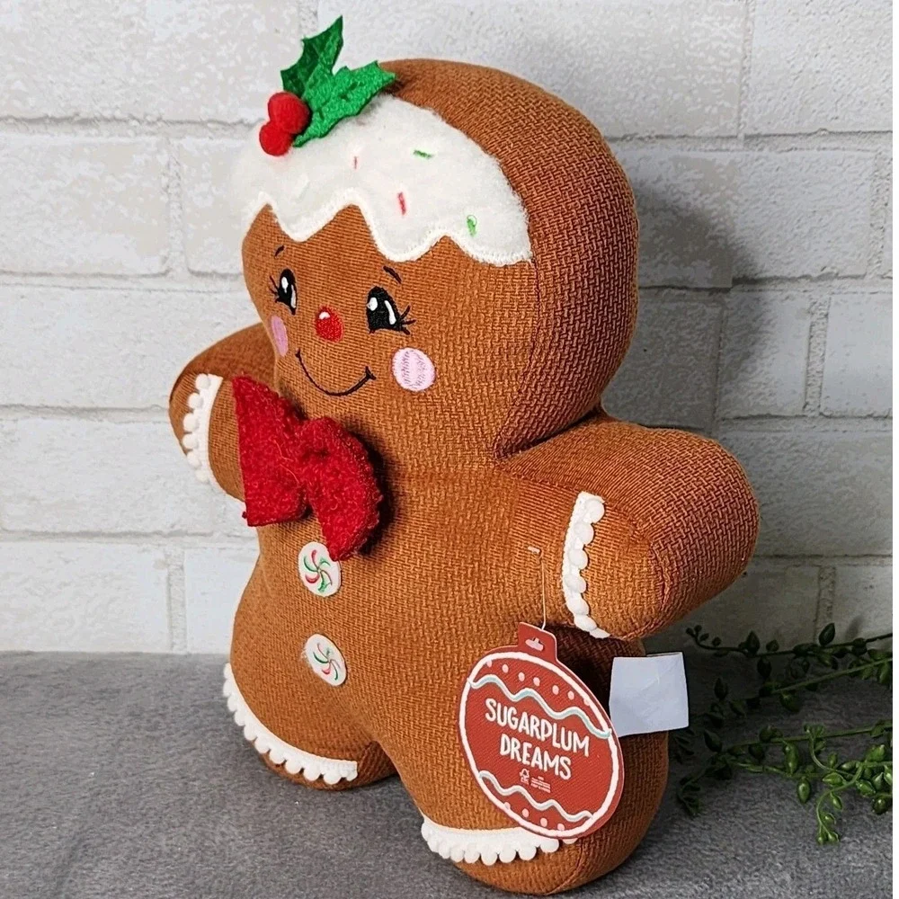 Sugarplum Dreams Gingerbread Girl Plush Figure Pillow 13